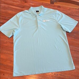 Greg Norman Men’s XL Play Dry Golf Polo Dell Technologies Championship Aqua Blue